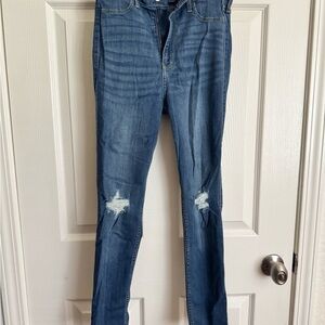 Hollister Women's Distressed Blue Skinny Jeans Legging